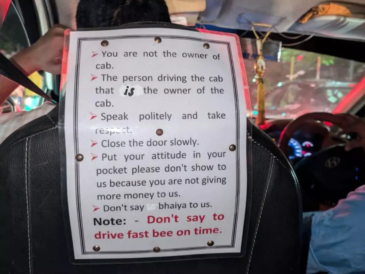 Cab Driver’s Rules for Passengers Sparks Debate: Is It About Respect or Ego?